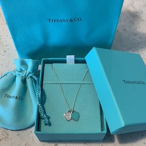Tiffany Blue Double Heart Tag Pendant 💙